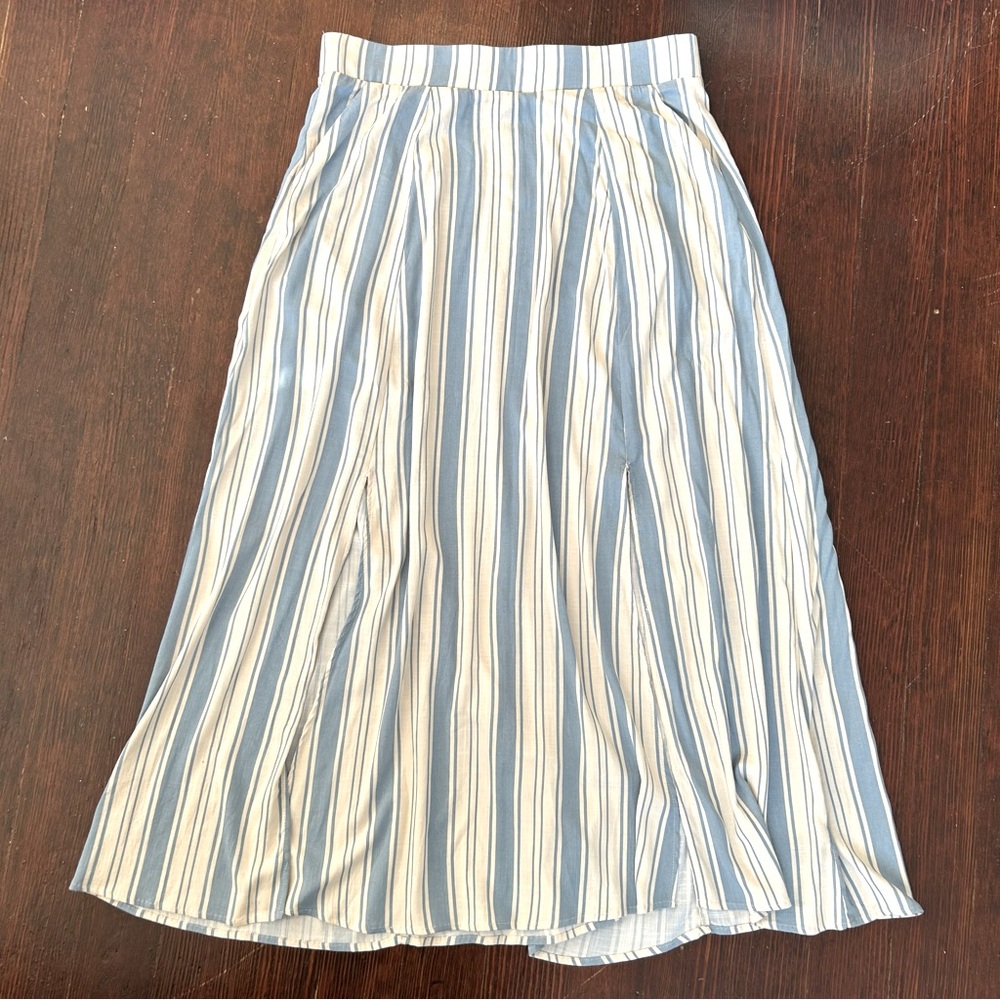 Torrid / Blue and White Striped Maxi Skirt Size 12 Large